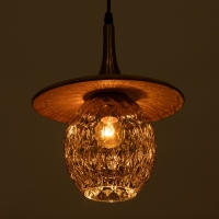 Светильник BayerLux ЭКО "Кен" 1х40Вт Е27 черный/коричневый 23х23х100см