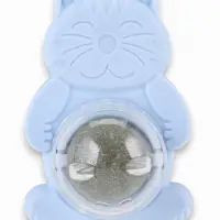 Игрушка для кошек из кошачьей мяты "Большой Кот" на основании, 4,5х6х6 см, синий