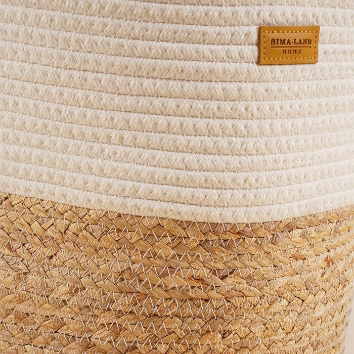 Корзина для белья плетеная круглая SL Home Orden, 35&times;40 см, хлопок, гиацинт