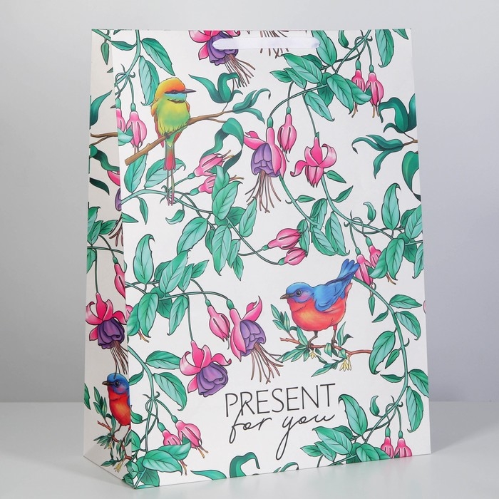 Пакет подарочный ламинированный вертикальный, упаковка, &laquo;Present for you&raquo;, 61 х 46 х 20 см