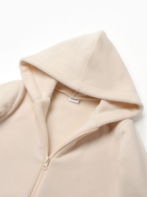 Комбинезон флисовый детский MINAKU: Fleece Soft, цвет бежевый, рост 104 см