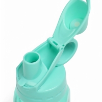 Бутылка для воды спортивная прозрачная, 450 мл, 20 х 8 см, бирюзовая