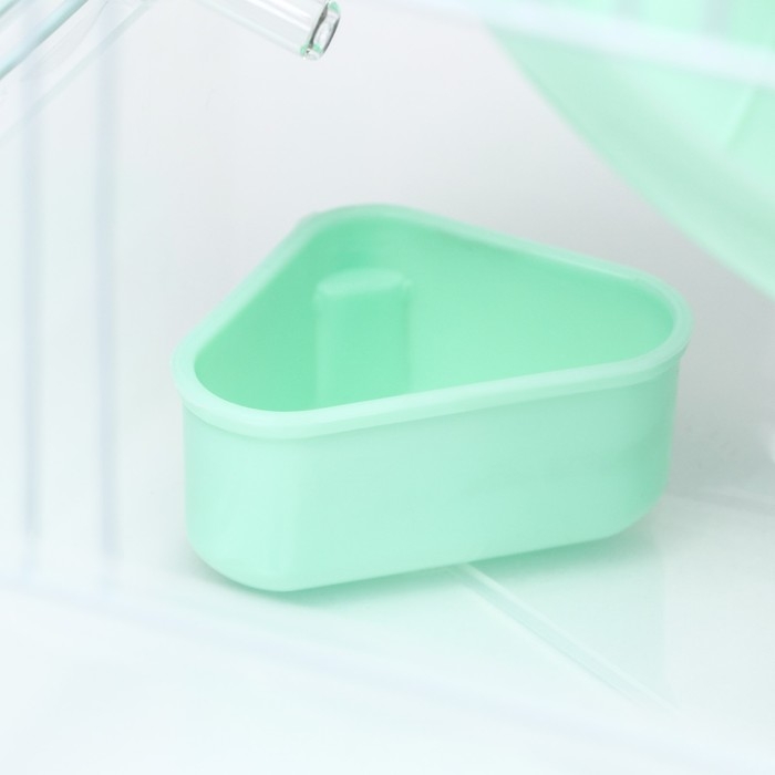 Клетка для грызунов Клетка для грызунов "Пижон", 23 х 17 х 33 см, прозрачная, зелёное наполнение