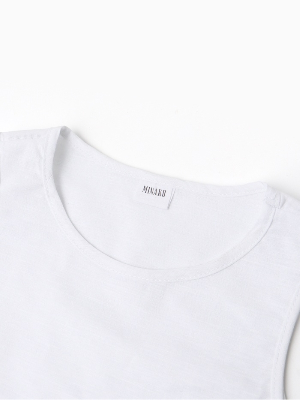 Блузка для девочки, MINAKU, белая, рост 134 см