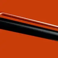 Шариковая ручка GrafeeX в чехле, черная с оранжевым