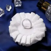 Резинка для волос бант "Школьница" волнушка роза, d-11 см, белый