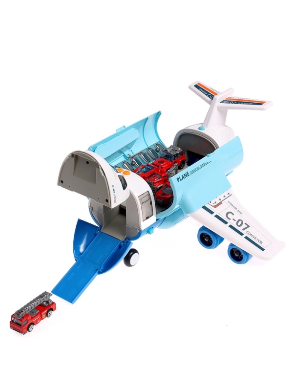 АВТОГРАД Парковка "Пожарный патруль", 6 машин, свет, звук, дым