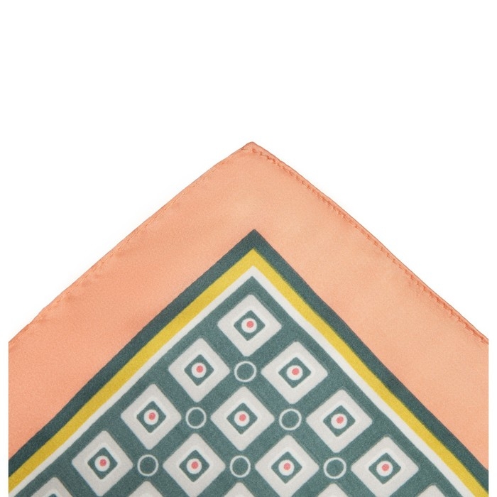 Платок текстильный, цвет зелёный, размер 70х70