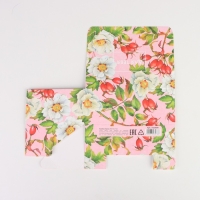 Коробка подарочная сборная, упаковка, &laquo;Цветы&raquo;, 18 х 12 х 8 см