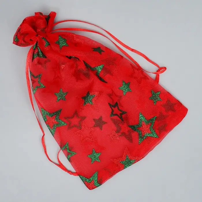 Мешочек подарочный органза &laquo;Звезда&raquo;, 16 х 24 см +/- 1.5 см
