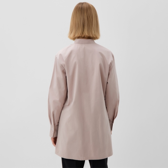 Рубашка женская удлиненная MINAKU: Casual Collection цвет серо-розовый, р-р 44 Рубашка женская удлиненная MINAKU: Casual Collection цвет серо-розовый, р-р 44