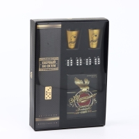 Подарочный набор "Самому крутому", карты, домино, стопки 2 шт, кости игральные 4 шт Подарочный набор "Самому крутому", карты, домино, стопки 2 шт, кости игральные 4 шт