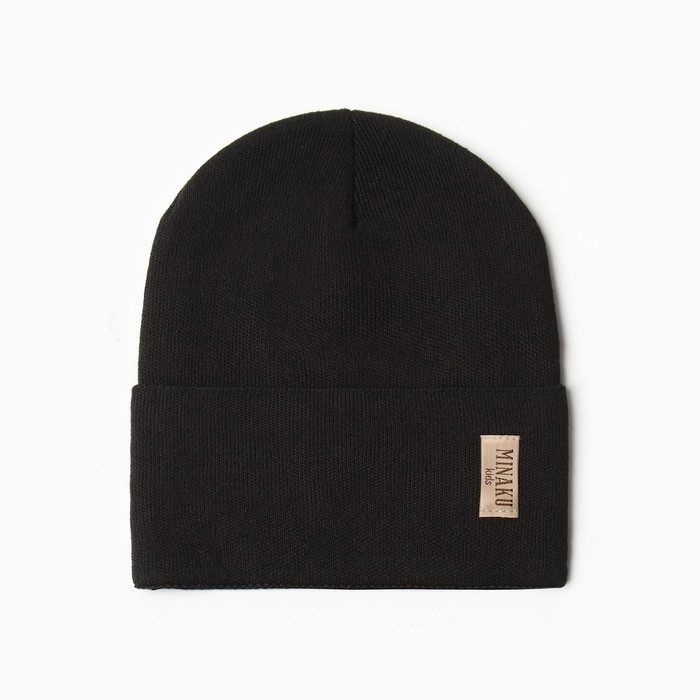 Шапка детская MINAKU р-р 48-50, цвет черный Шапка детская MINAKU р-р 48-50, цвет черный