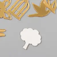 Декор для творчества пластик зеркальный "Парк" набор 6 шт