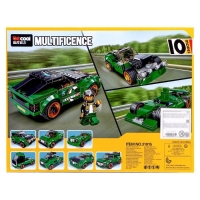 Конструктор блочный &laquo;Спорткар&raquo;,195 деталей, 10 вариантов сборки