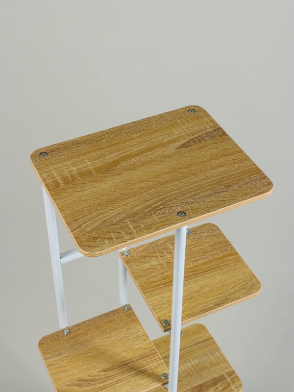 Подставка для цветов Greengo, 4 полки, 36 &times; 23 &times; 74 см, напольная, каркас металл, полки МДФ, белая