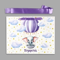 Пакет ламинированный с лентой &laquo;Подарочек&raquo;, L 40 &times; 11,5 &times; 31 см