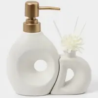 Набор для ванной "", 2 предмета (Дозатор и диффузор), цвет белый