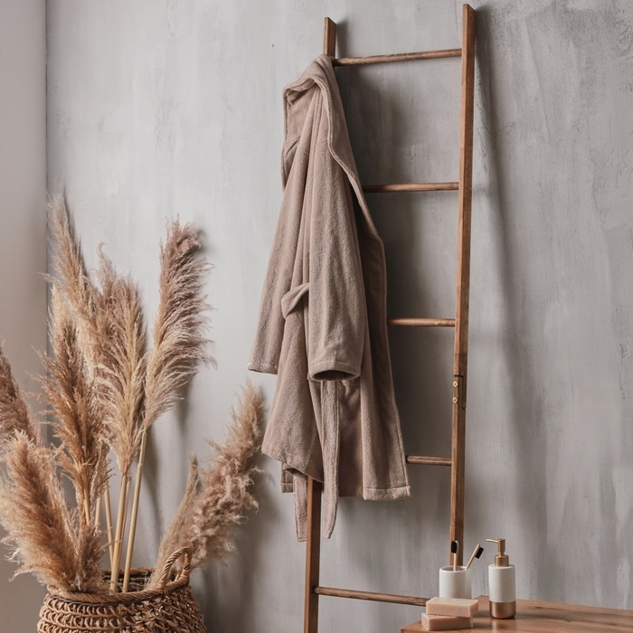 Халат махровый женский SL HOME: Basic "Саббиа", размер L, 100% хлопок, 420 г/м2