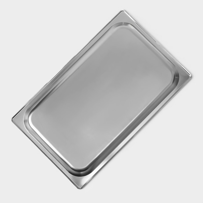 Гастроемкость 1/1 из нержавеющей стали, 20 мм, 53&times;32,5&times;2 см, толщина 0,8 мм