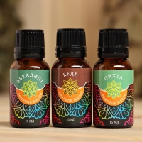 Набор эфирных масел "Кедр. Эвкалипт. Пихта" косметический, 3 шт по 15 мл Набор эфирных масел "Кедр. Эвкалипт. Пихта" косметический, 3 шт по 15 мл