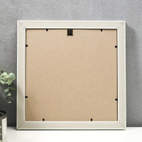 Фоторамка пластик 25х25 см, золото с белым