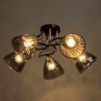 Люстра "Сальма" 5хЕ27 40Вт черный 58х58х24см BayerLux