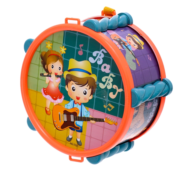 Барабан детский «Малышок», цвета МИКС Барабан детский «Малышок», цвета МИКС