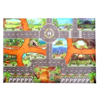 Игровой набор &laquo;Динопарк&raquo;, коврик-дорога, 4 машины, 5 фигурок, наклейки