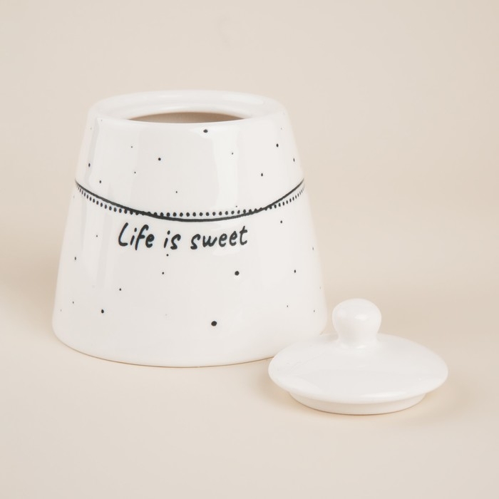 Сахарница фарфоровая SL Home &laquo;Милый дом&raquo;, 180 мл, 9&times;7 см, цвет белый