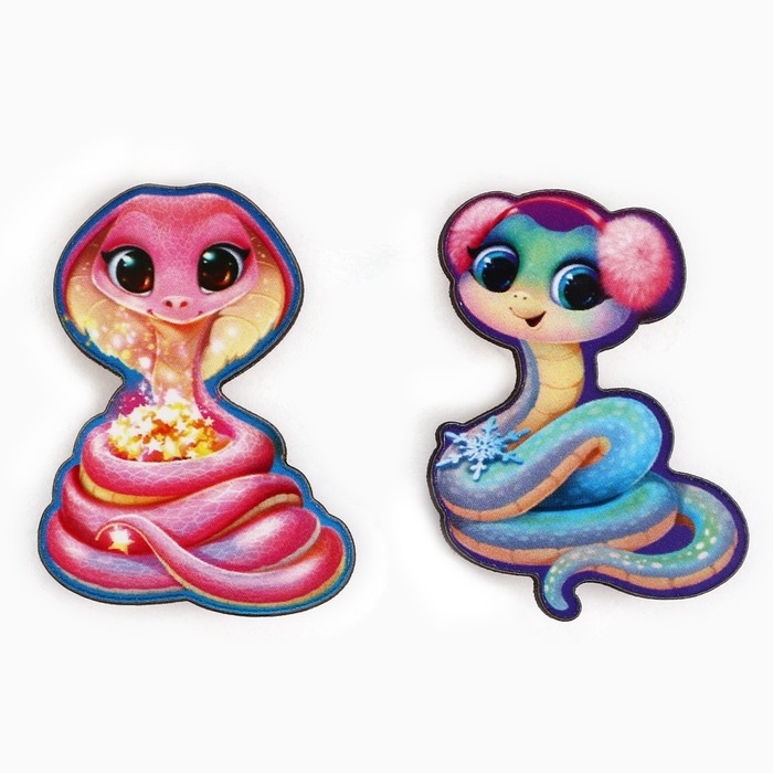 Значки новогодние &laquo;Новый год: только спокойствие&raquo;, набор, 2 шт