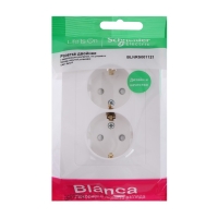 Розетка двойная SE Blanca, 16 А, 250В, встраиваемая, с з/к, шторки, IP20, белая, BLNRS001121 Розетка двойная SE Blanca, 16 А, 250В, встраиваемая, с з/к, шторки, IP20, белая, BLNRS001121
