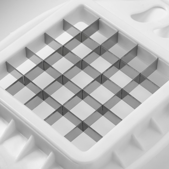 Овощерезка Доляна &laquo;Кубик&raquo;, 17 см, с ручками, цвет белый