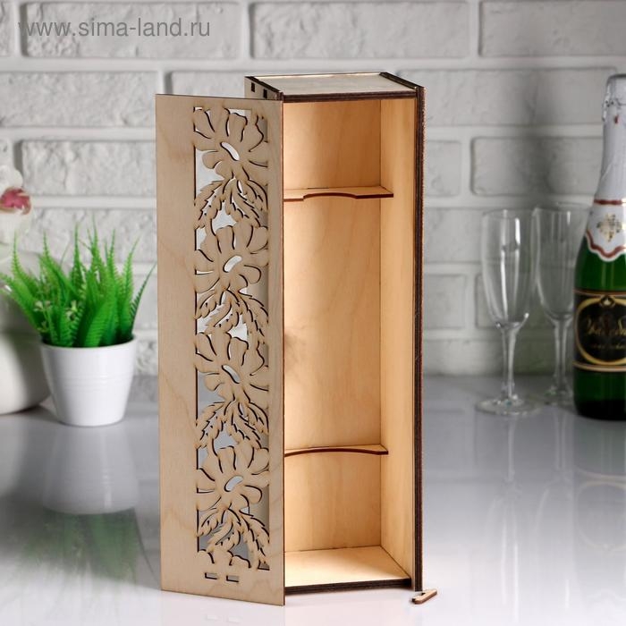 Коробка для вина с ромашками 38*11*11 см Коробка для вина с ромашками 38*11*11 см