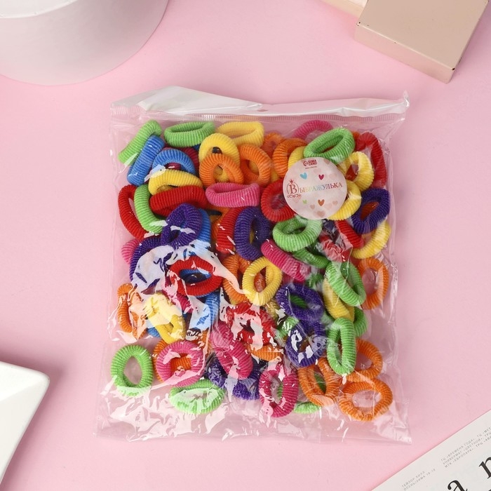 Резинка для волос Резинка для волос "Махрушка" (набор 100 шт) классика, 2,5 см