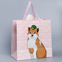 Пакет подарочный, упаковка, &laquo;Собака&raquo;, 30 х 30 х 15 см