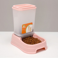 Автокормушка 1,5 л, 23,5 х 16 х 24 см, розовая