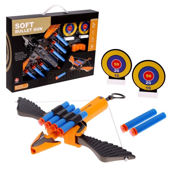 Арбалет &laquo;Золотой орел&raquo;, стреляет мягкими пулями, с мишенями, цвета МИКС