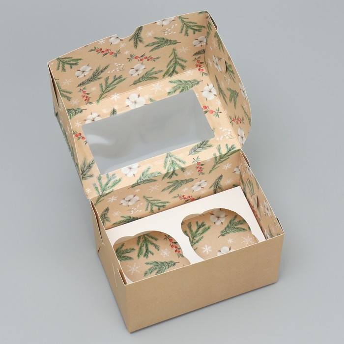 Коробка складная с двусторонним нанесением &laquo;С Новым годом!&raquo;, хлопок, 16 х 10 х 10 см, Новый год