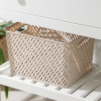 Корзина для хранения &laquo;Плетёнка&raquo;, 35&times;29&times;22.5 см, бежевая