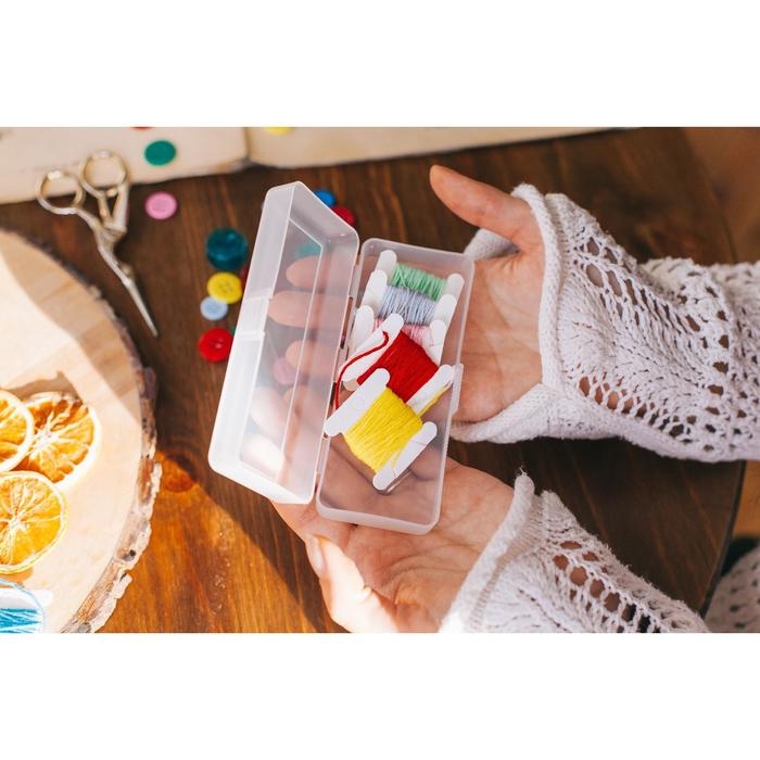 Контейнер для хранения мелочей, 12,5 &times; 5 &times; 3,3 см, цвет прозрачный