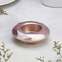 Подсвечник "Полноторие" из гипса с гранями большой, 10,5х3см,шампань Подсвечник "Полноторие" из гипса с гранями большой, 10,5х3см,шампань