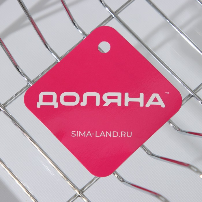 Сушилка для посуды с поддоном Доляна, 38,5&times;21,5&times;12,5 см, цвет МИКС