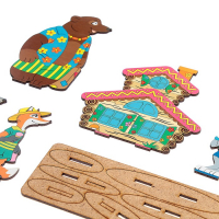 Кукольный театр сказки на столе &laquo;Теремок&raquo;, высота фигурок: 4-12 см, толщина: 3 мм