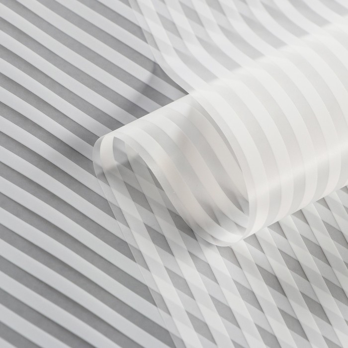 Пленка для цветов, матовая, "Зебра", белый, 0,6 х 9м &plusmn;5%