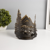 Светильник "Вечерний пейзаж" LED 3хААА черный 10,5х18,5х25см Светильник "Вечерний пейзаж" LED 3хААА черный 10,5х18,5х25см