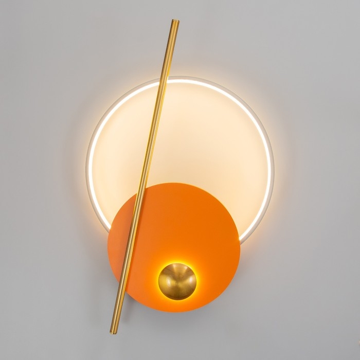 Бра "Алле" LED 17Вт 3000К оранжевый золото 66х6,5х41см