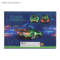 Альбом для рисования А4, 24 листа, на скрепке, Car Design, картонная обложка, блок офсет 100 г/м&sup2;, МИКС
