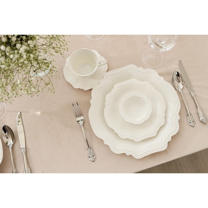 Блюдо фарфоровое Magistro &laquo;Сюита&raquo;, d=30,5 см, цвет белый