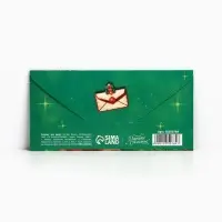 Конверт для денег &laquo;Змея 2025&raquo;, зелёный, 16.5 х 8 см